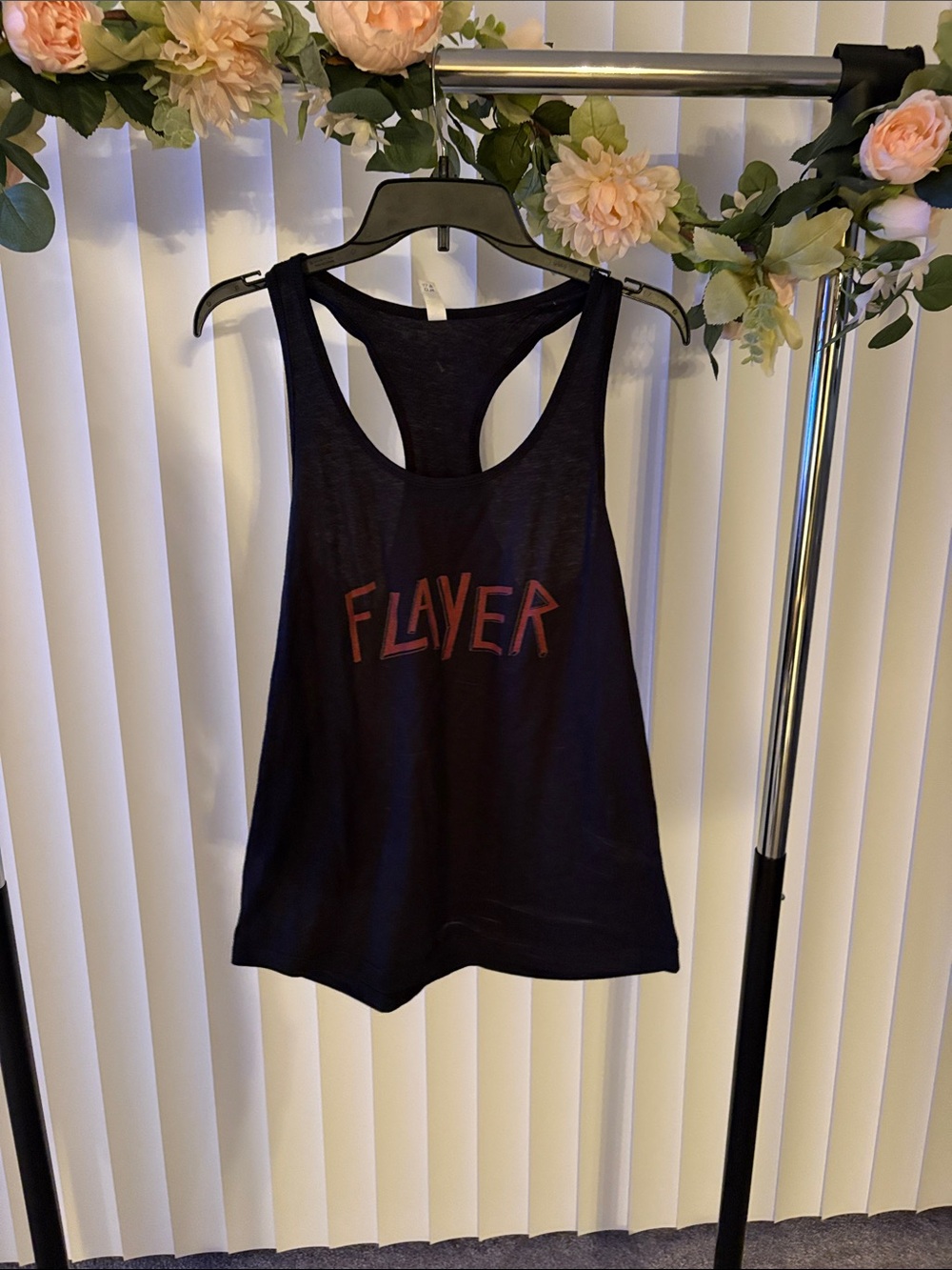 Black FLAYER Graphic Racerback Tank Top